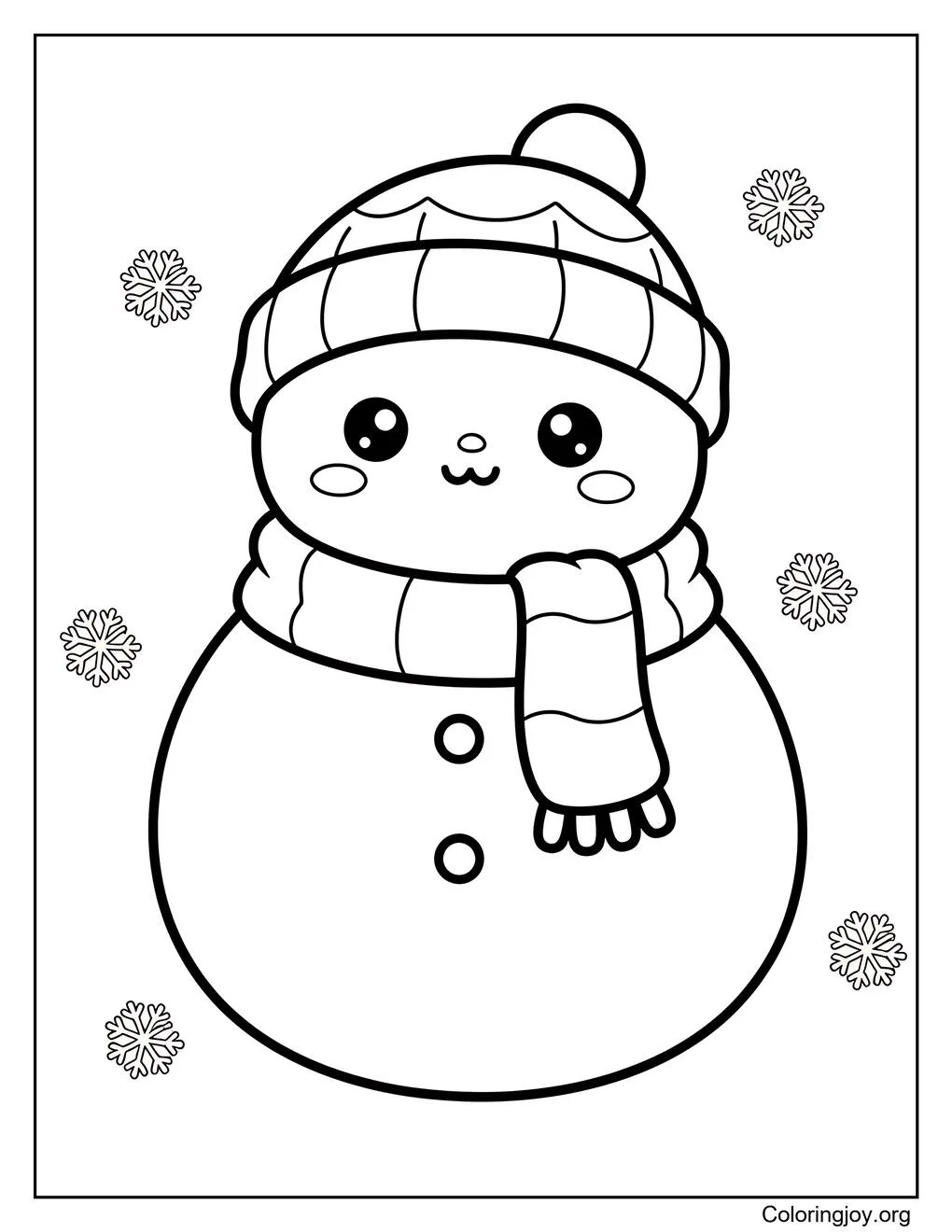 Simple December coloring page