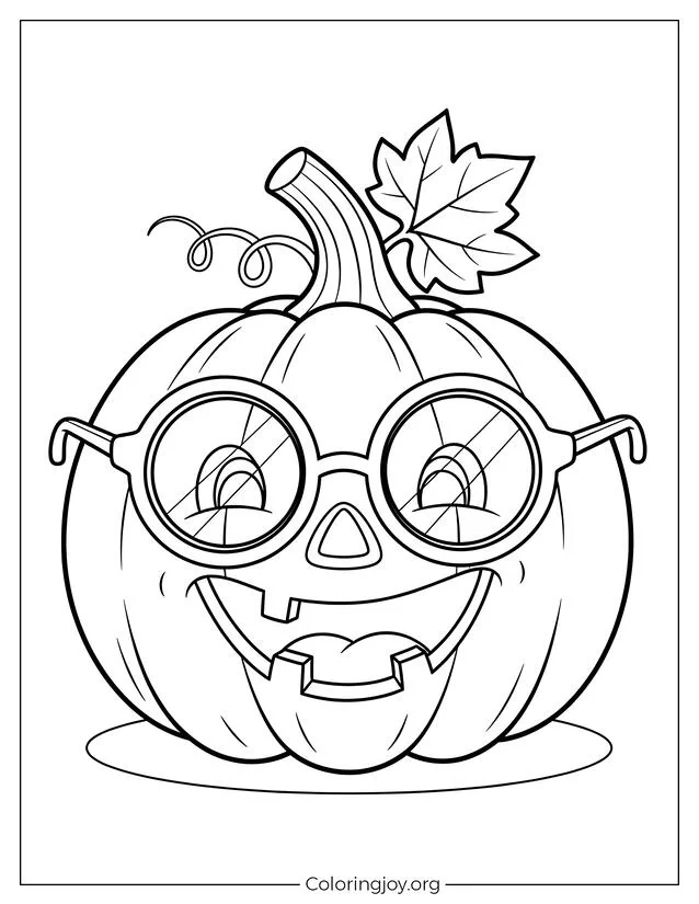 Pumpkin with Funny Glasses