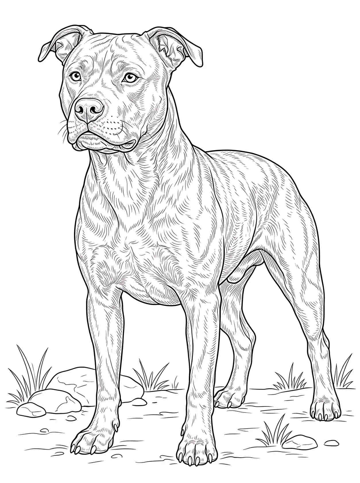 Real Pitbull Standing