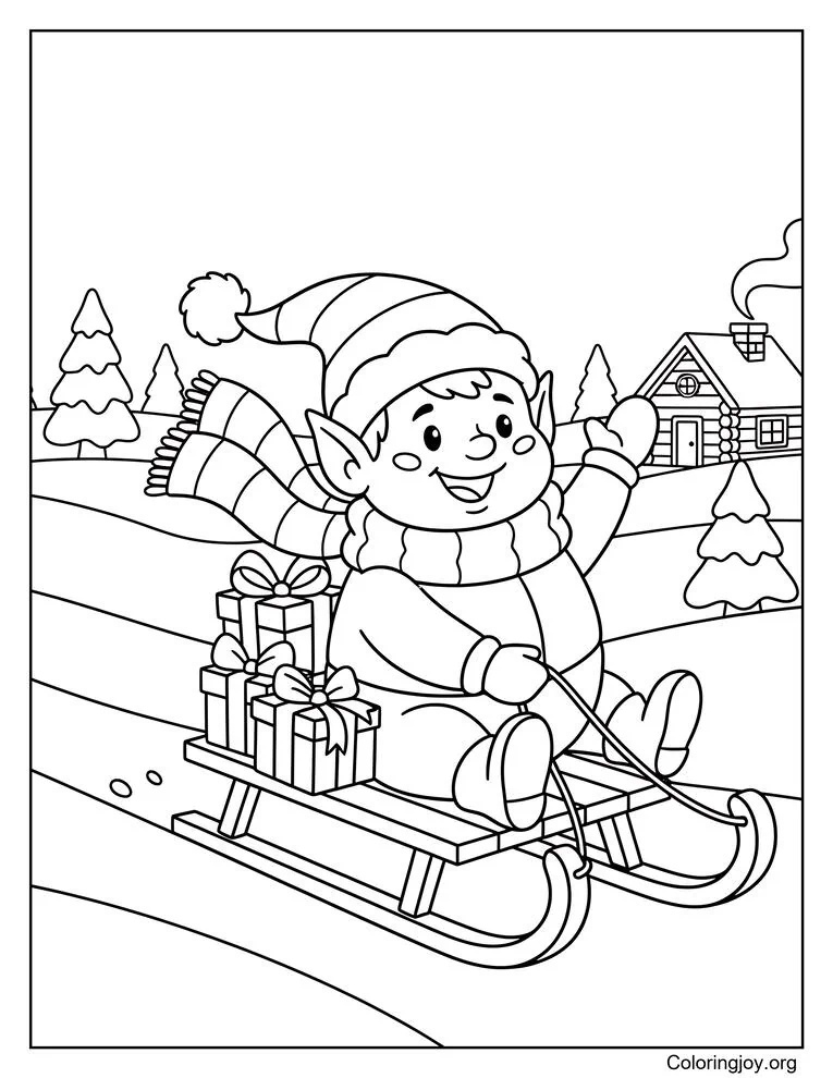 Snowy gift delivery