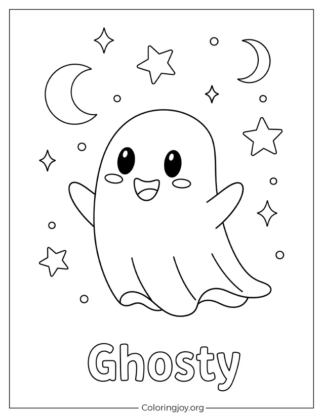 Ghosty LankyBox Coloring In