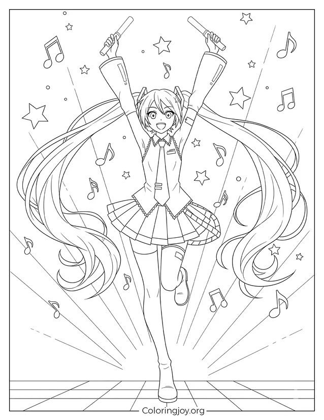 Hatsune Miku Glowstick Dance
