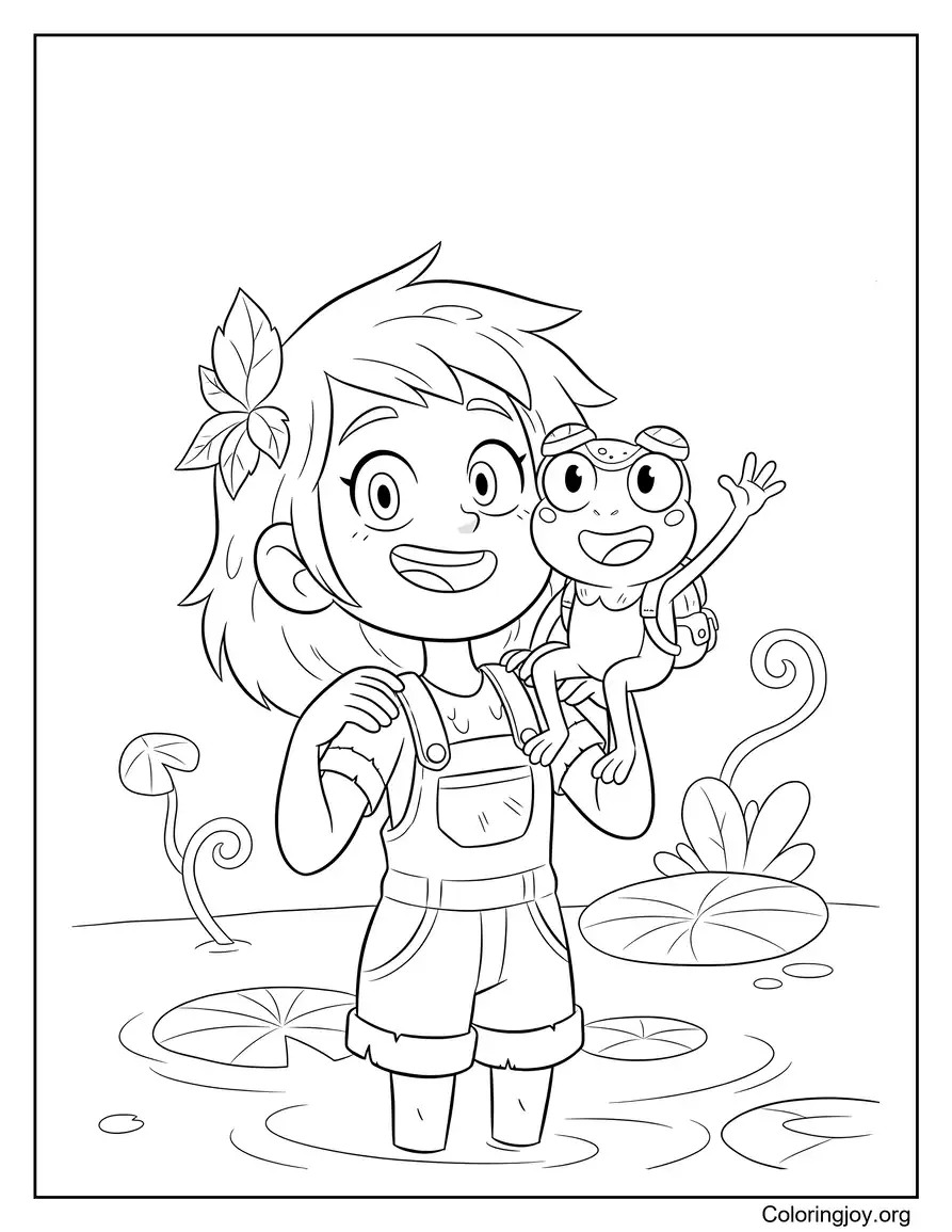 Anne and Sprig sharing a cheerful friendship moment in a fantasy setting.