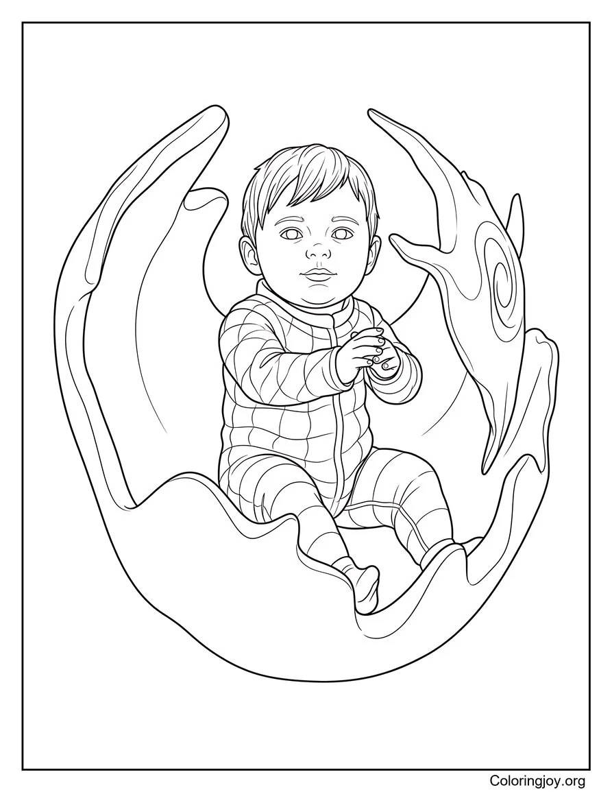 free printable Franklin Richards coloring page