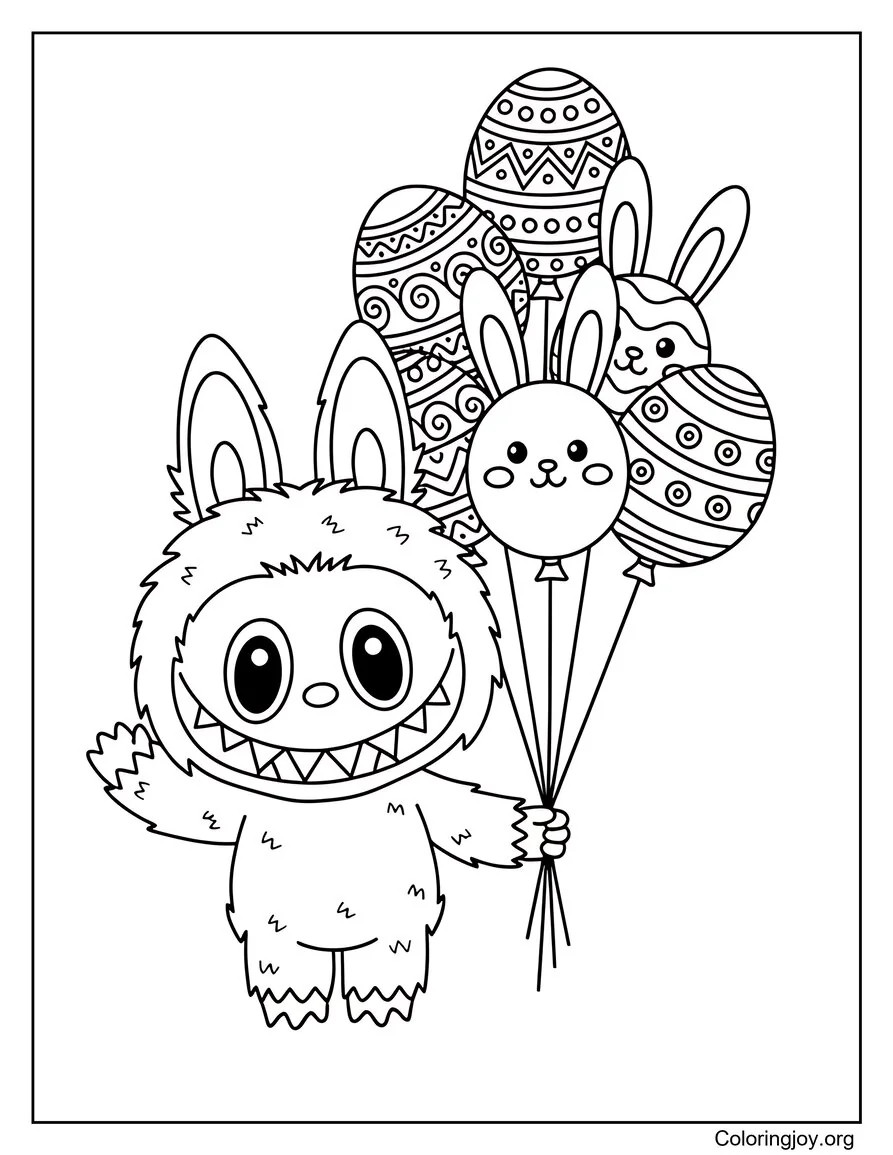 Labubu's Easter Egg Balloon Fun