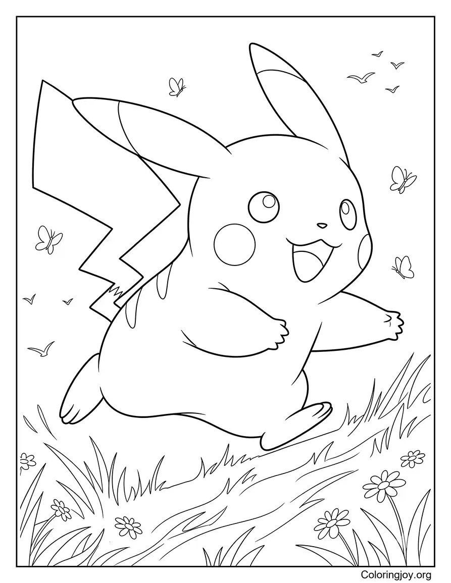 Pikachu Running Meadow