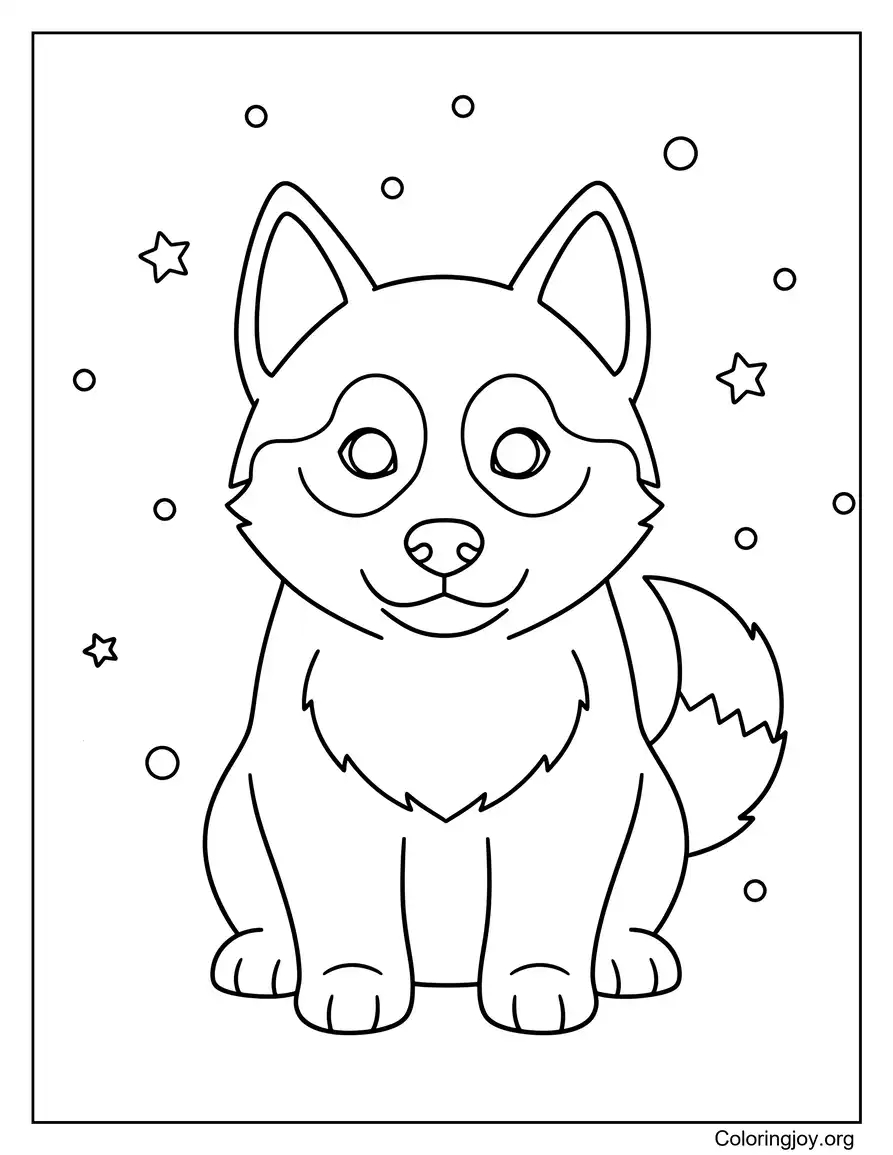 Husky puppy ideas for creative illustration use