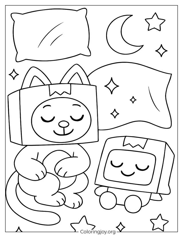 Cozy LankyBox Sleep Printable