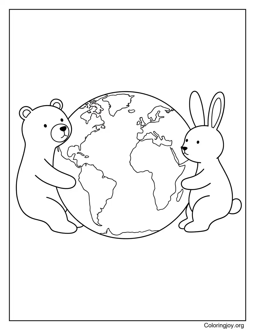Animals Hugging The Planet