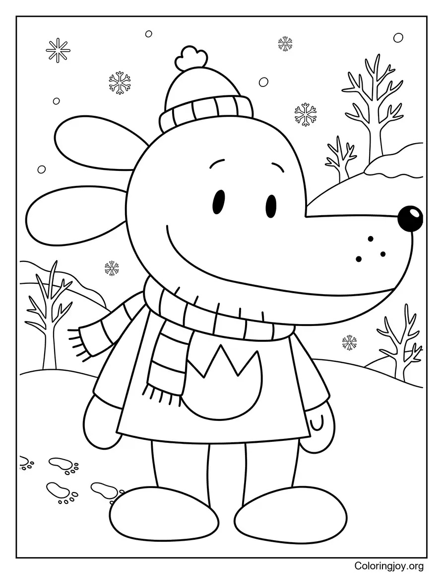 Winter Snow Adventure with Dog Man