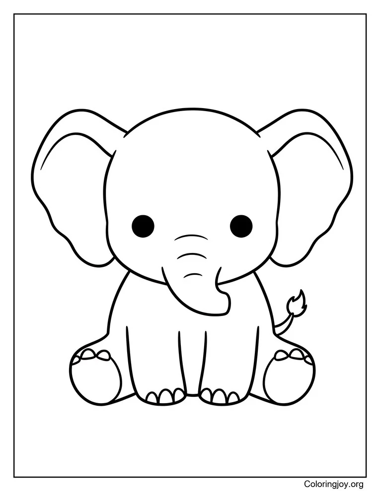 Baby elephant sleeping