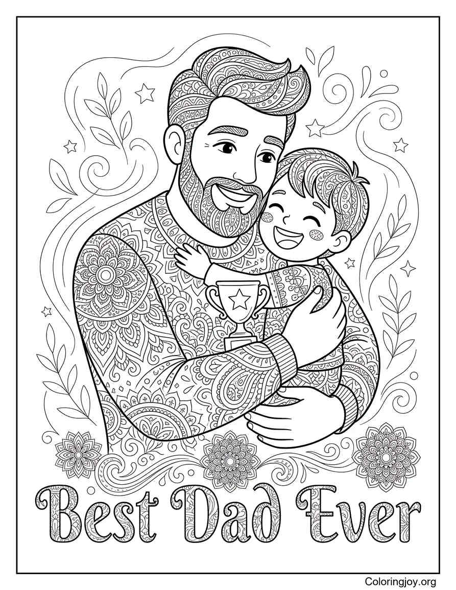 Fathers Day Coloring Pages For Adults