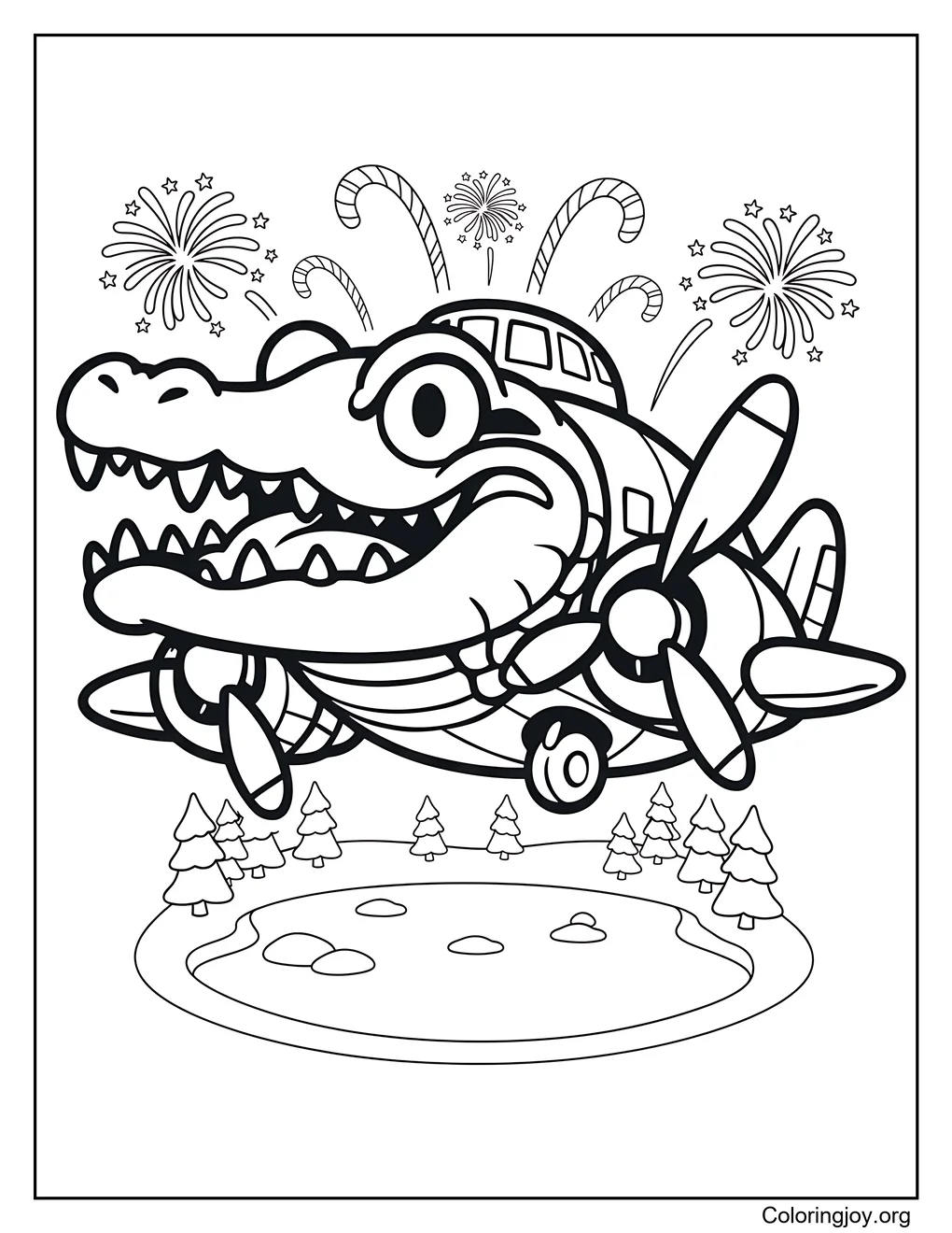 Bombardiro Crocodilo firework christmas theme