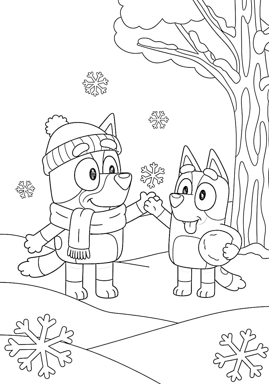 Bluey and Bingo's Snowy Adventure Fun