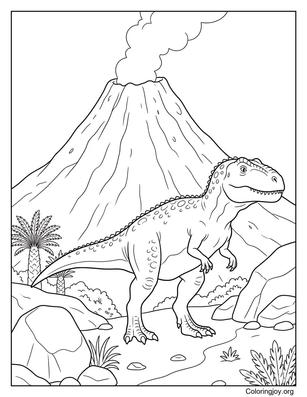 Beside the Volcano Stands Giganotosaurus
