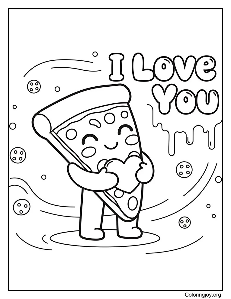 Pizza I Love You Slice