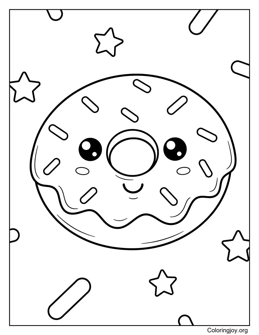 Try a large smiling donut with giant sprinkles perfect for toddlers.