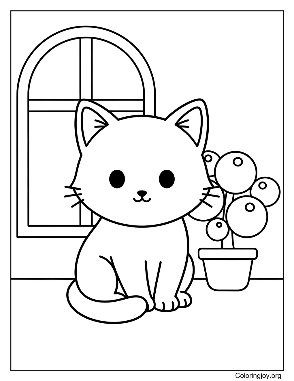 A relaxed sit, the cat gives off a quiet, cozy feeling.