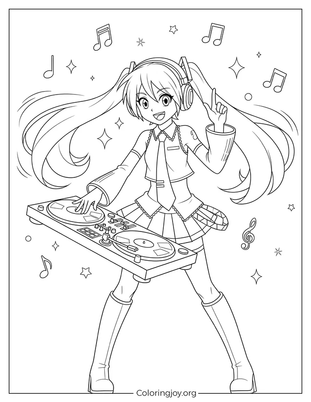 DJ Miku on the Decks