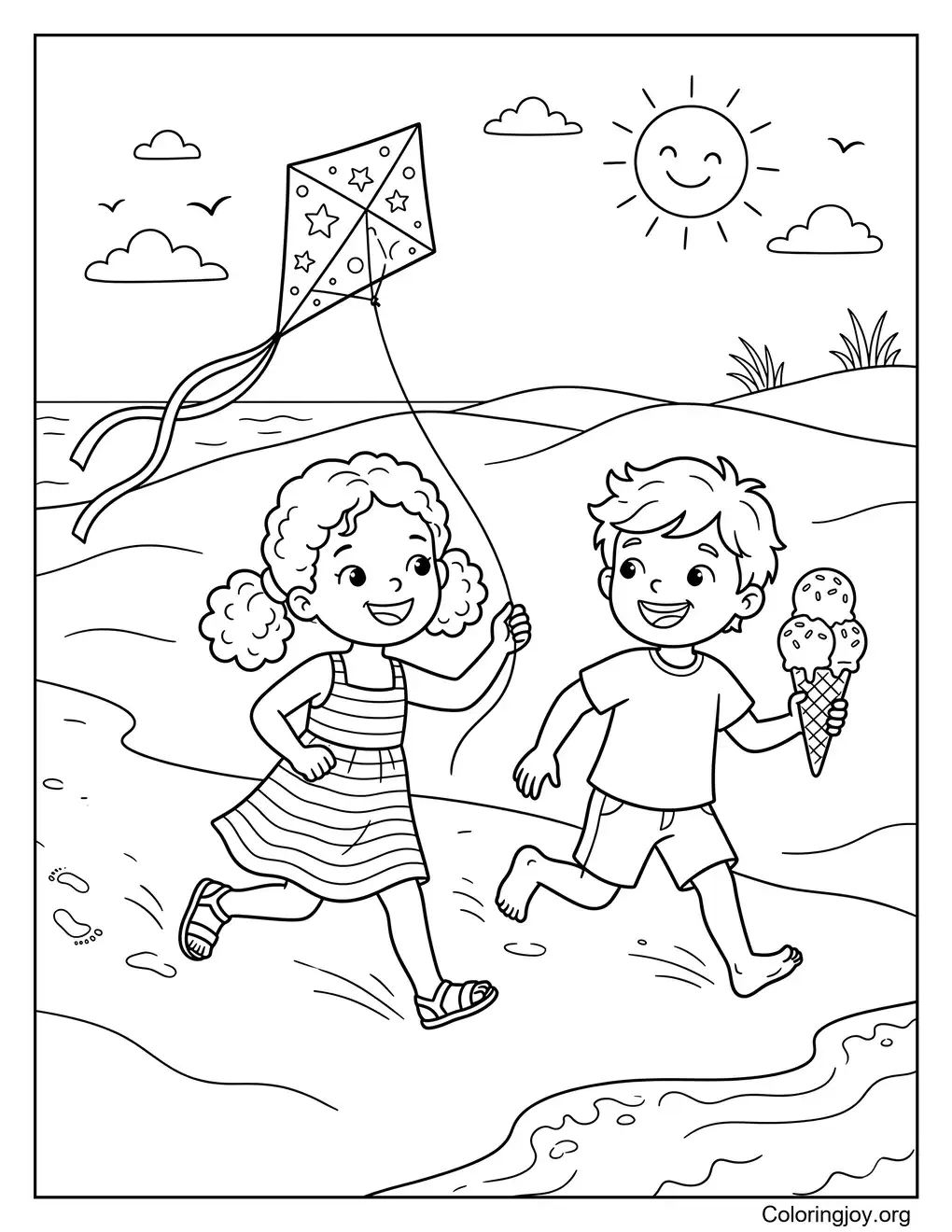 Happy Beach Kids Summer Printable