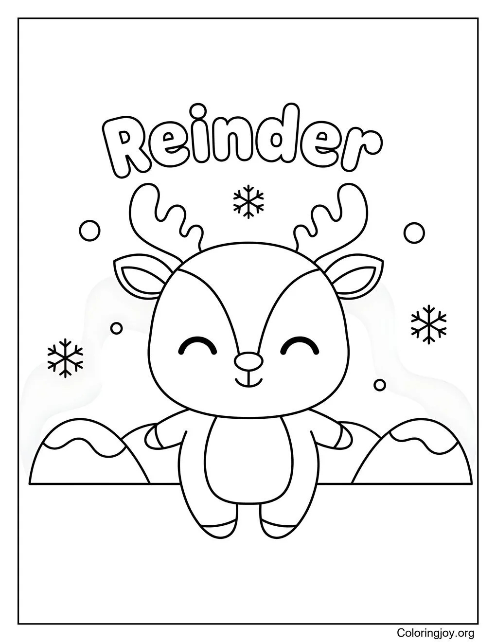 Reindeer coloring page
