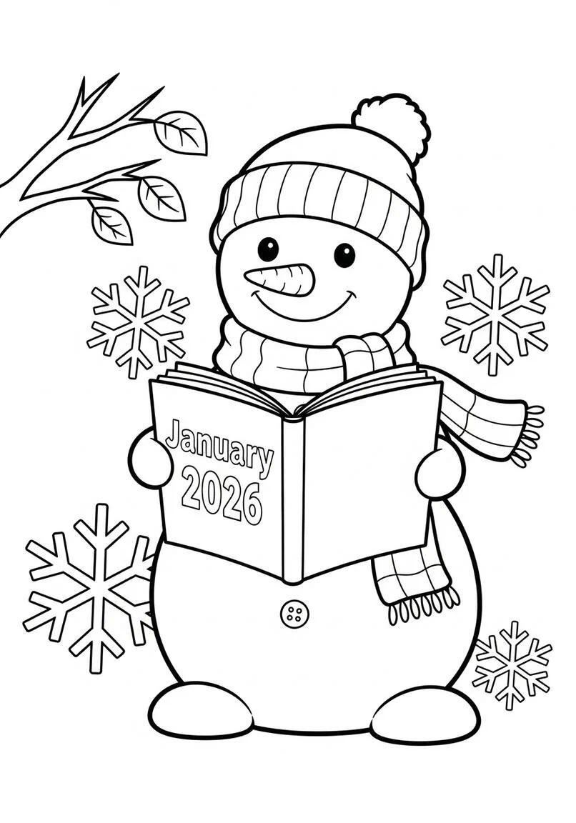 Cheerful Snowman's Winter Journal Adventure