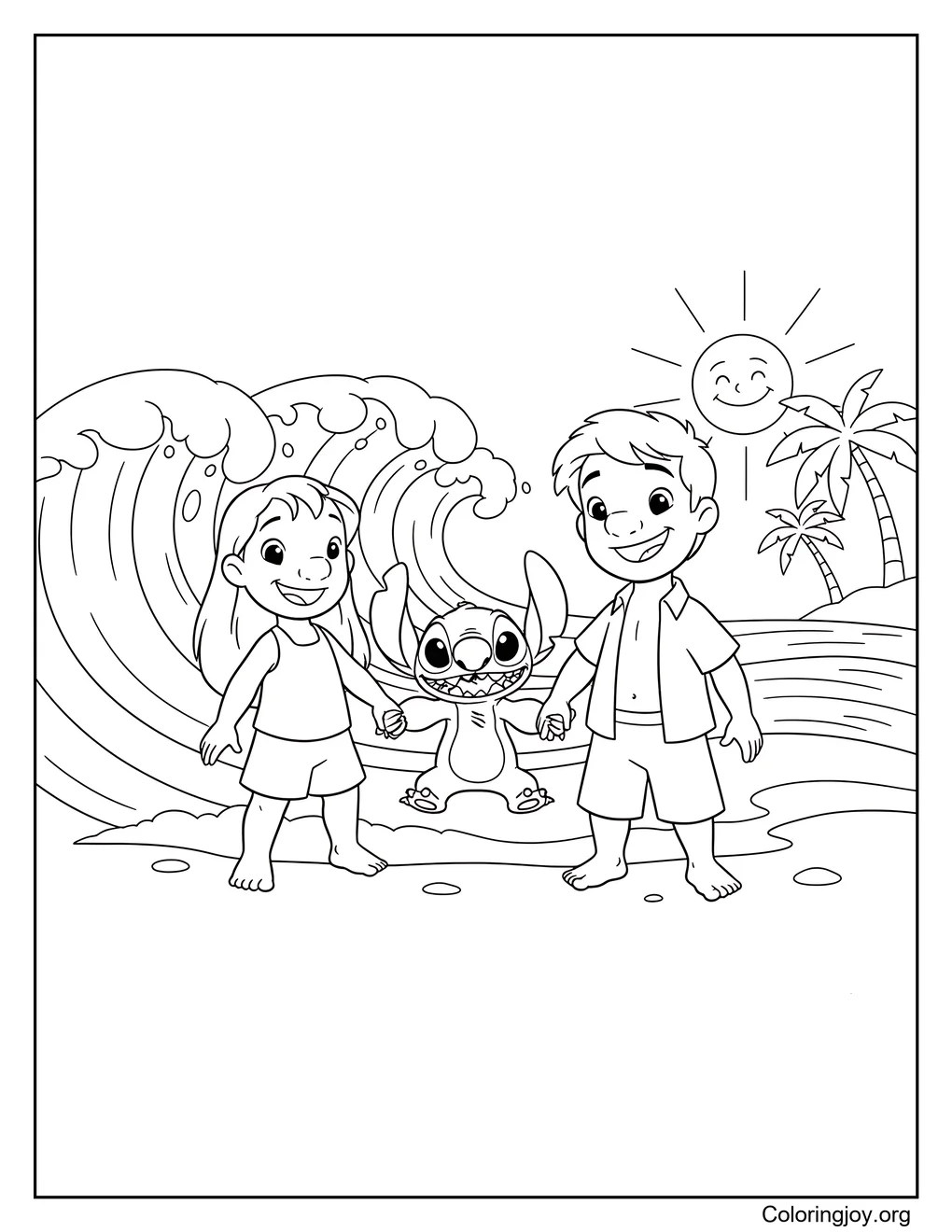 david lilo and stitch picture to color