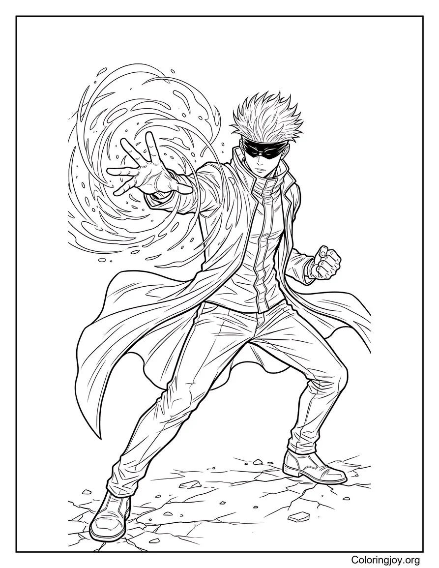 Realistic Gojo Satoru Battle Pose