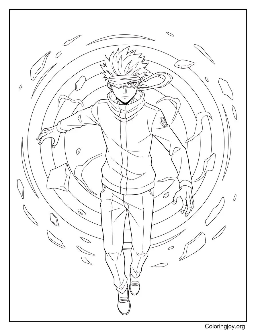 At full power, he reveals his eyes and shows his true ability.