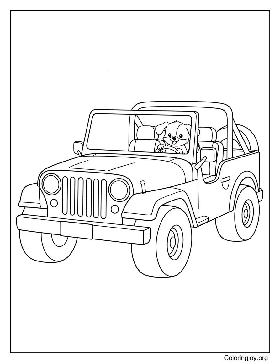 Simple Jeep Outline Design