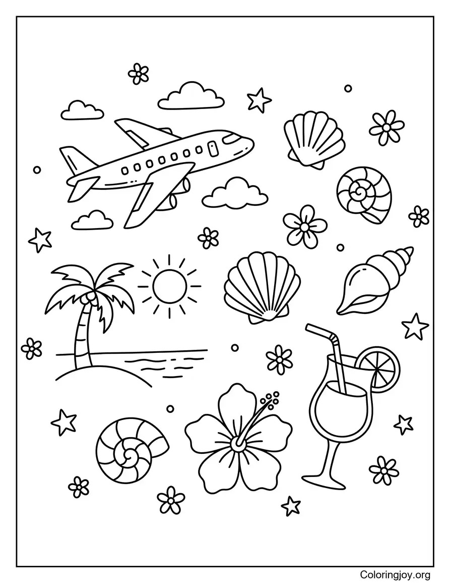 Summer Escape Doodle Printable