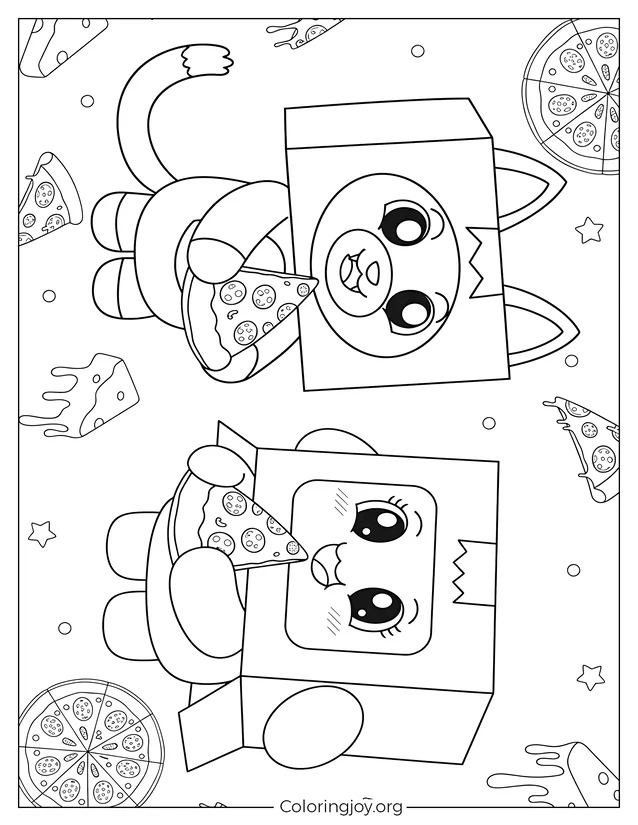 Printable LankyBox Pizza Time Sheet