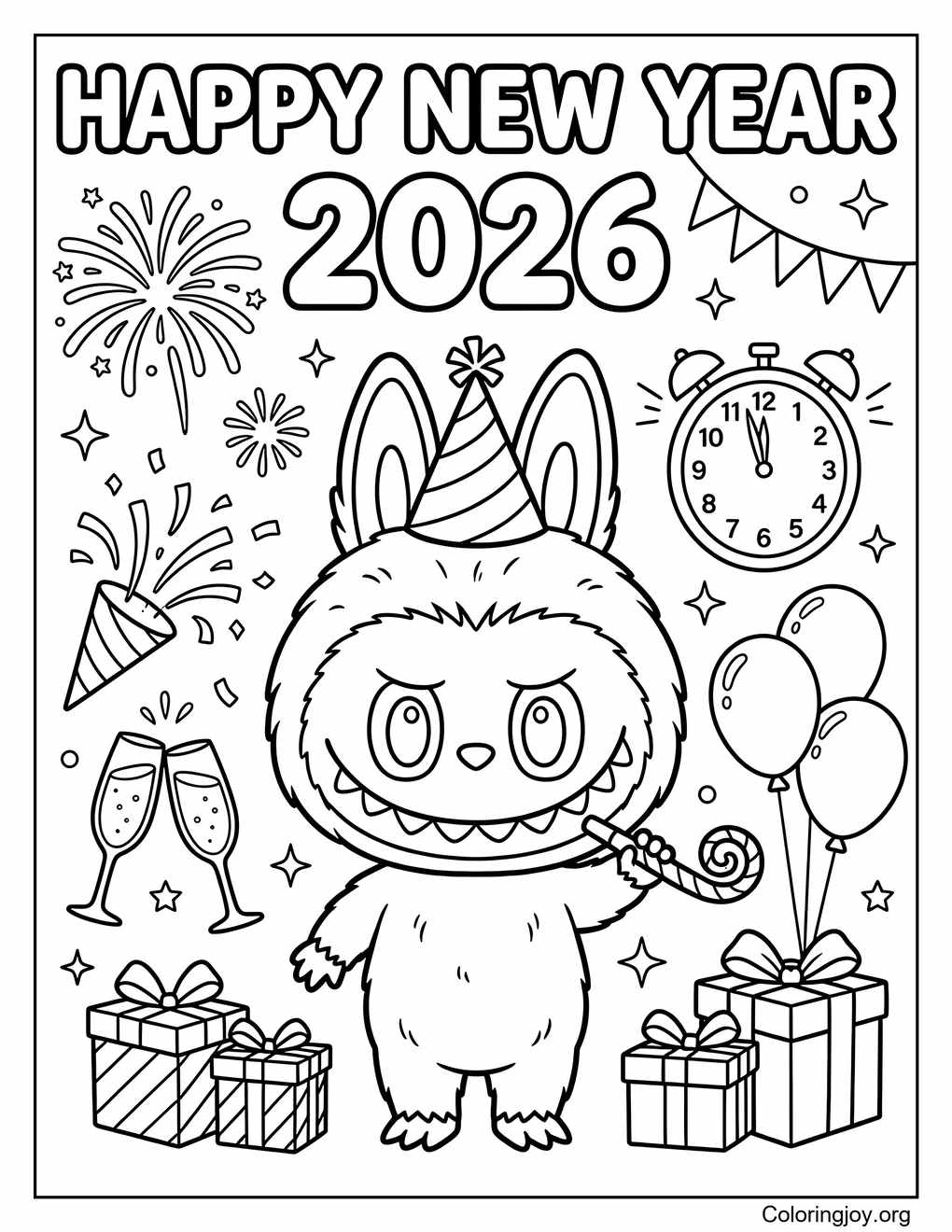 2026 New Year Countdown Labubu