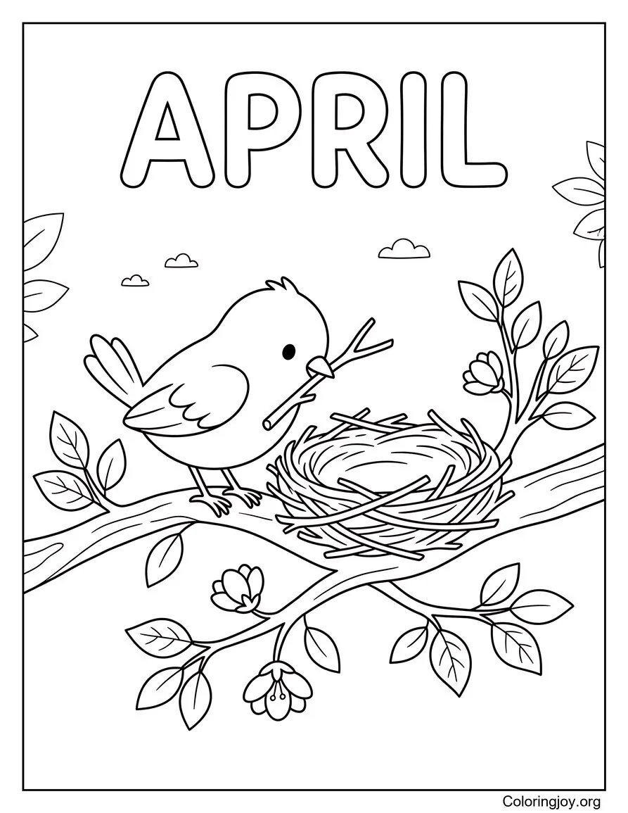 Little Bird April Nest Time