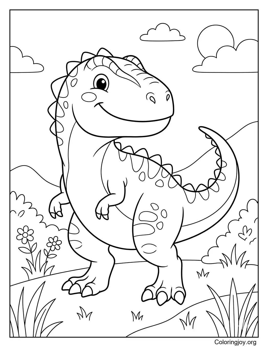 Friendly Giganotosaurus for Preschoolers