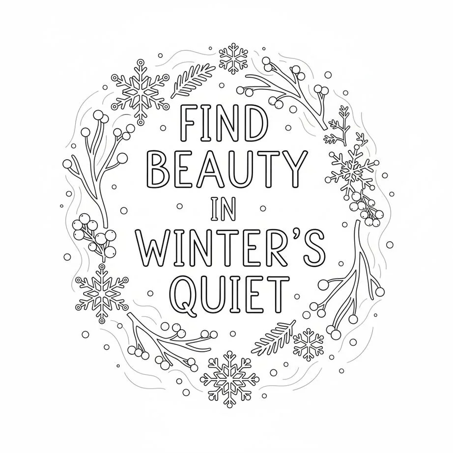 January Mindful Quote Coloring Page