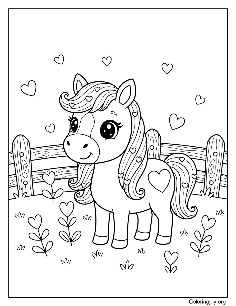 Valentine day Horse