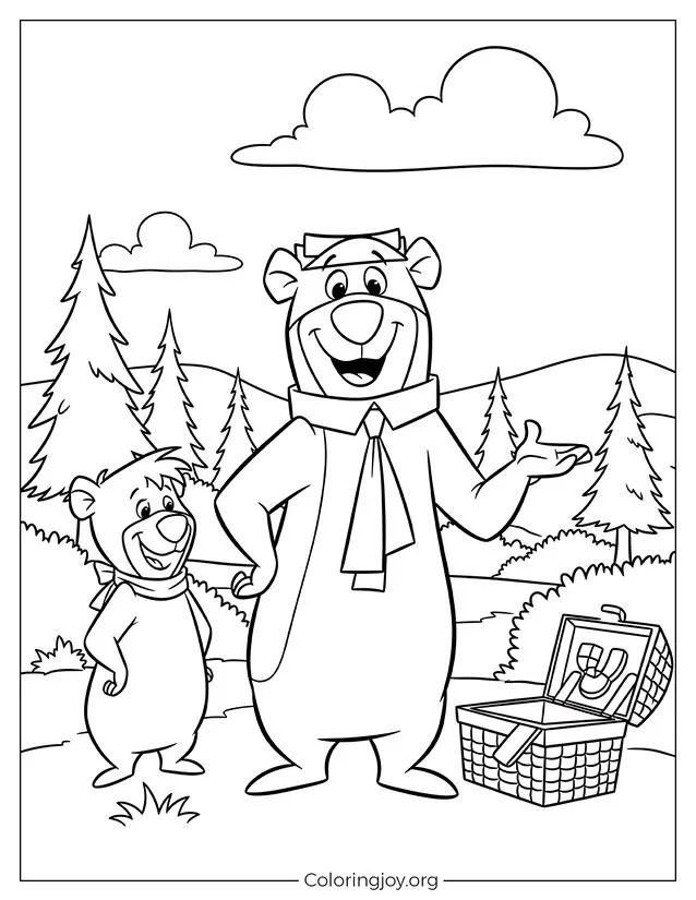 Yogi Bear with his best friend