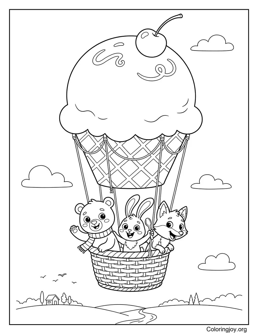 Ice Cream Cone Hot Air Balloon Ride