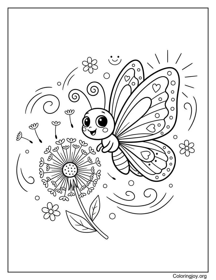 Smiles with Curly Antennae Butterfly