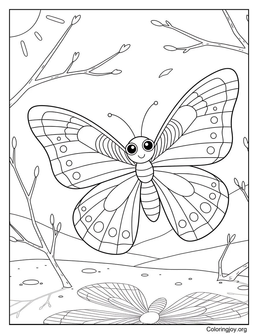 Spreads Its Wings in the Sunlight Butterfly