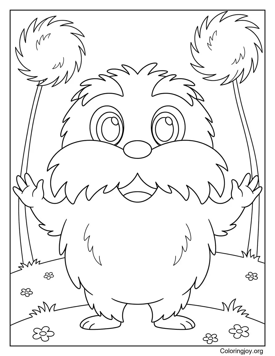 Easy The Lorax Outline For Kids
