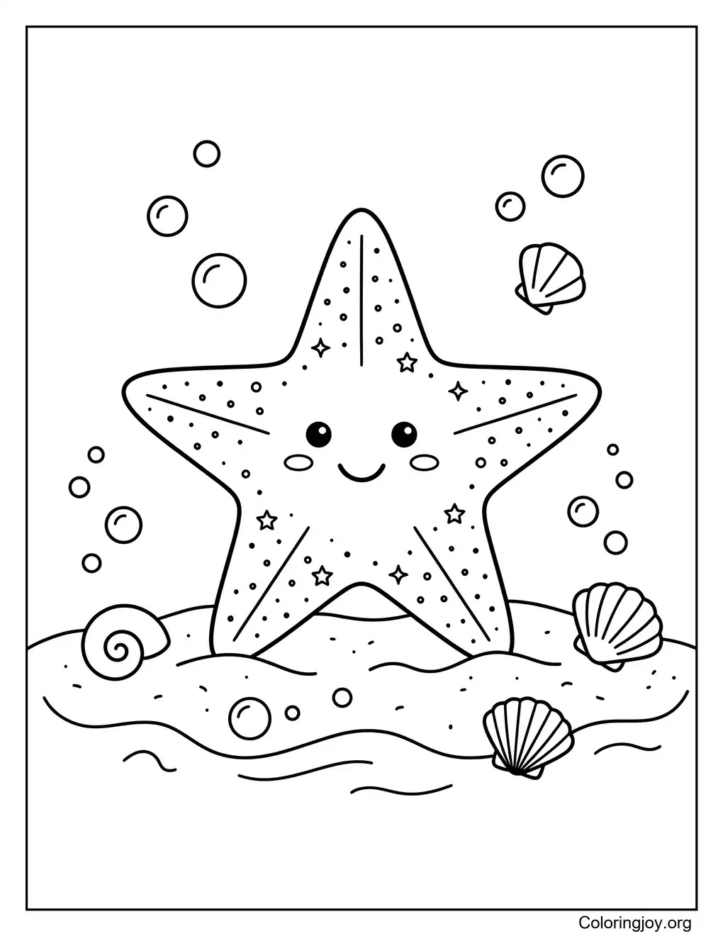 Sparkly Beach Starfish Cute Ocean