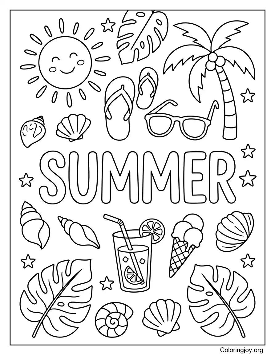 Summer Doodle Free Printable