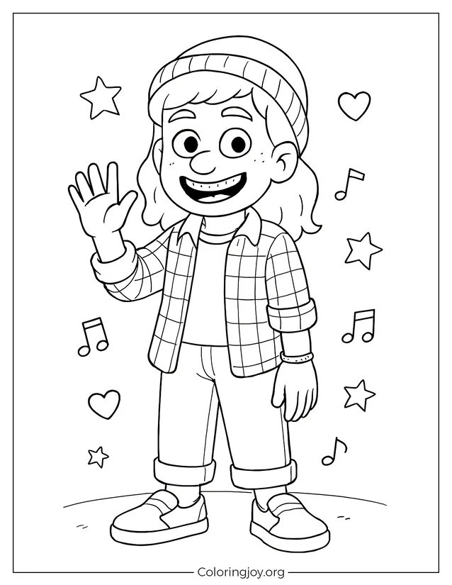 Miriam Turning Red coloring sheet