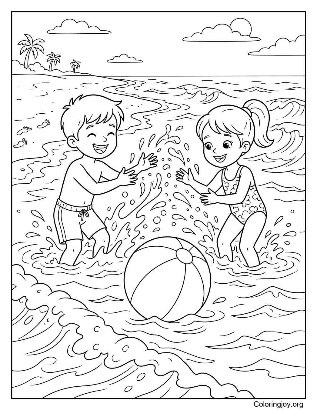 Beach Ball Water Splash