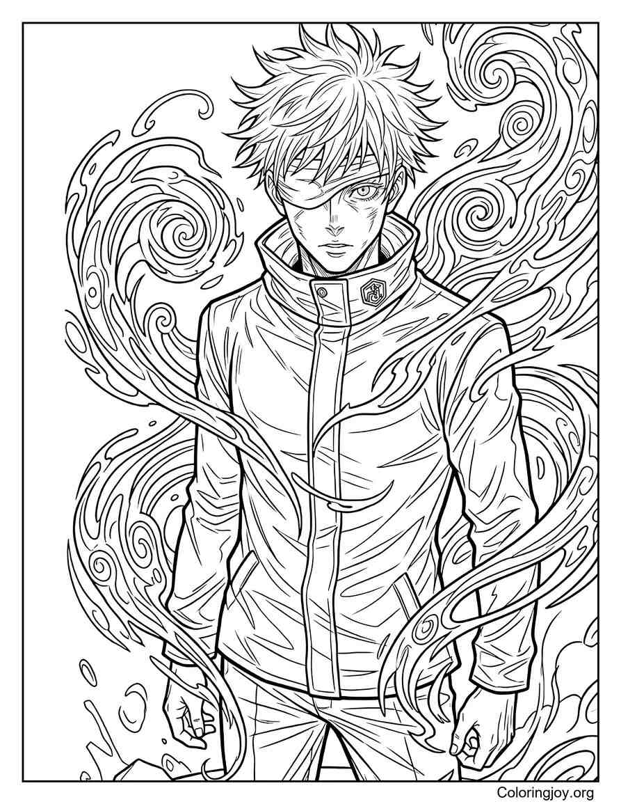 Realistic Gojo Satoru With Energy Aura