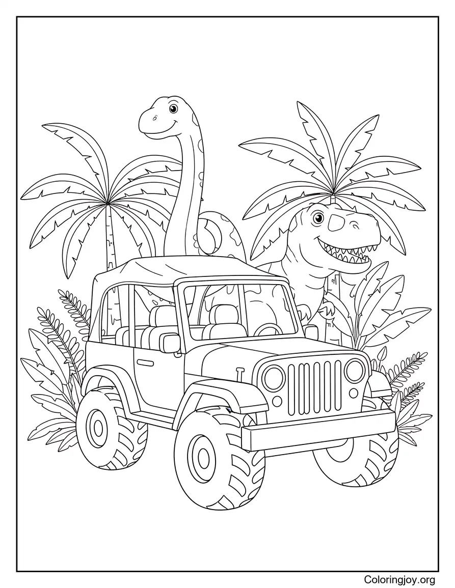 Jeep in a Jurassic Style Adventure