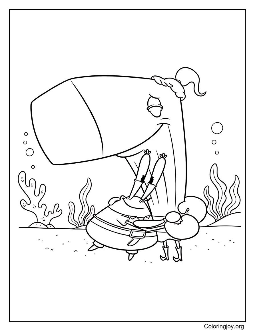 Mr Krabs And Pearl Hug