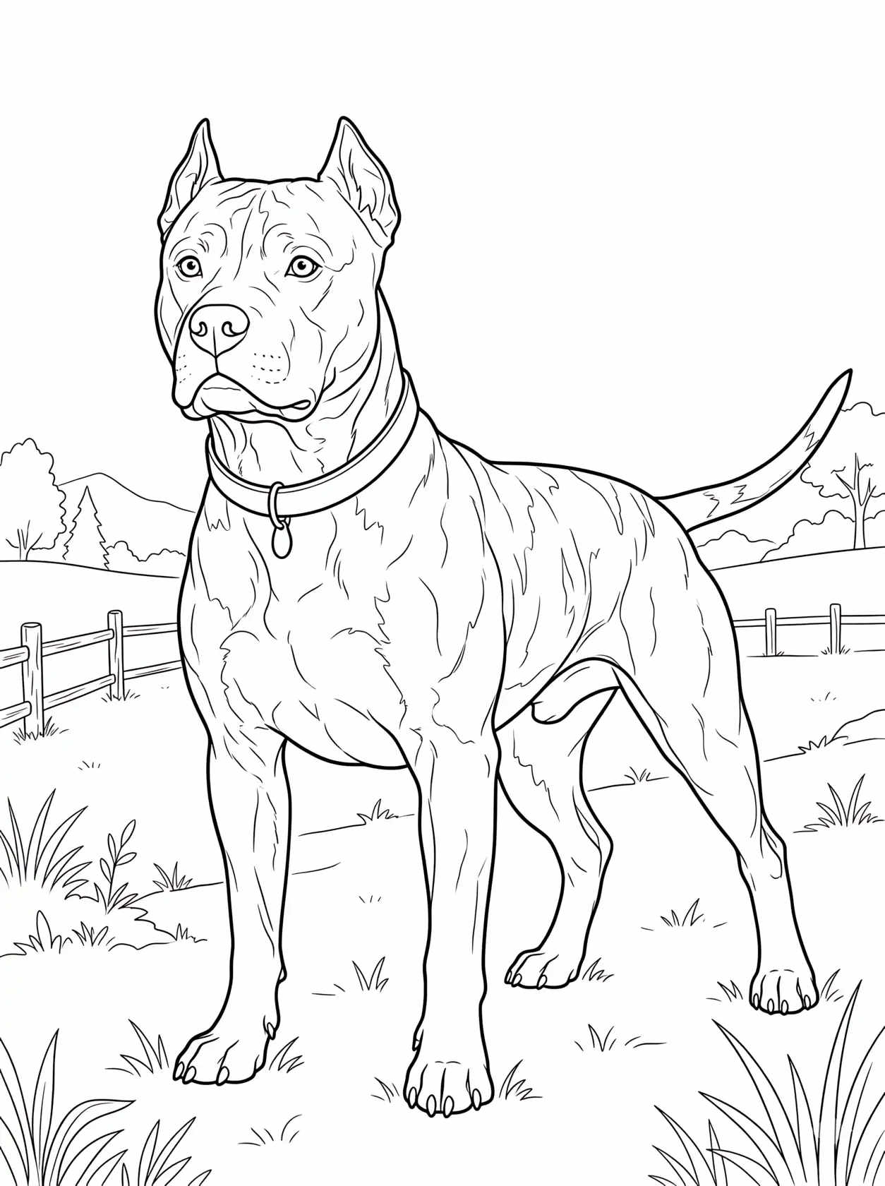Pitbull Watching Guard
